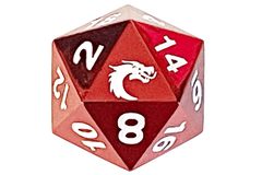 Old School: DnD RPG Metal D20: Halfling Forged - Electric Red MTL0520